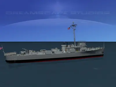 USS PC-1195 Submarine Chaser  3D model