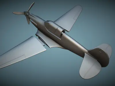 Curtiss XP-46 - 3D Printable Model 3D print model