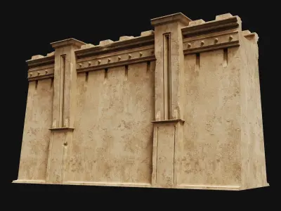 ANCIENT WALLS BUILDER DESERT SAND STONE OLD EGYPT AAA COLLECTION Low-poly 3D model