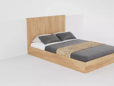 Simple bed Free 3D model buy