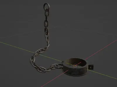 Medieval Shackles Free low-poly 3D model