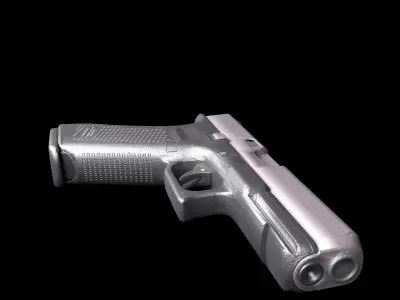 Pistol Glock 17 gen 5 Free low-poly 3D model Low-poly 3D model