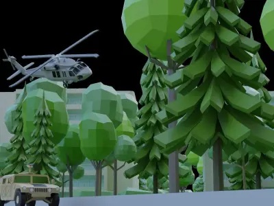 complete pack civil war low poly Low-poly 3D model