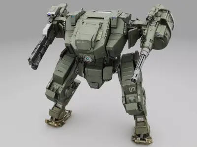 Mech Fighter texture 3D model