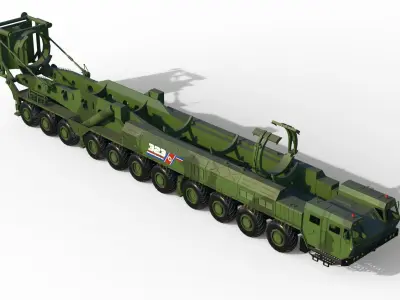 Hwasong 17 missile launcher 3D model