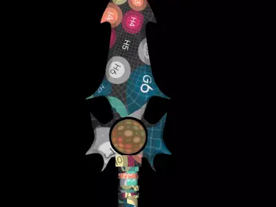 Sword fantasy  Low-poly 3D model