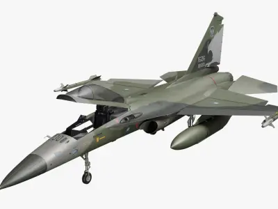 AIDC F-CK-1 Ching-Kuo Fighter Jet Green Rigged for Cinema 4D 3D model purchase