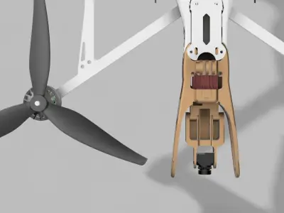 ARTAIR FPV HEADUNIT FIIXED CAMERA MOUNT 19MM WITH VTX MOUNT 3D print model