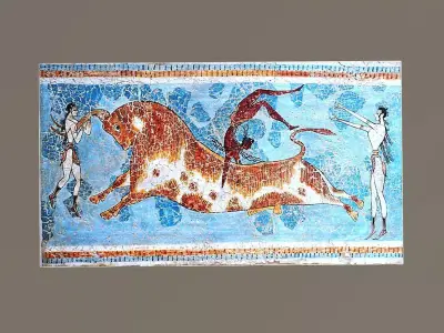 Minoic Art - Palace of Cnossos in Crete Low-poly 3D model