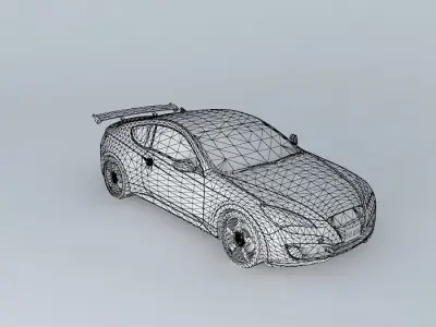 RHD Hyundai Genesis Coupe - Vocaloid Itasha Tuner Free 3D model