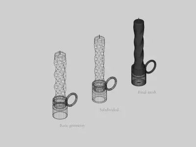 Twister Candle Free 3D model