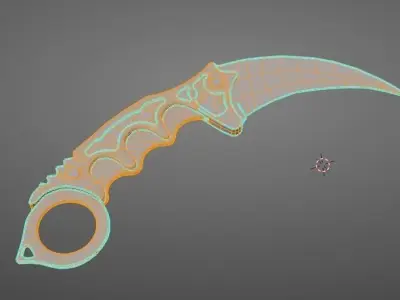 Kerambit knife PBR Low-poly 3D model