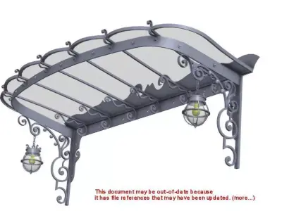 Baroc pergola 3D model