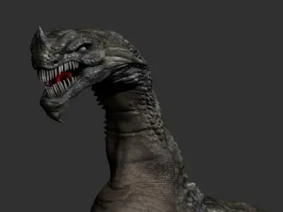 Leviathan Monster Low-poly 3D model