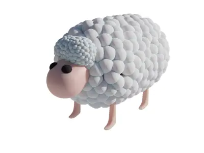 Simple sheep 3D model