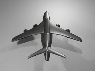 Military aircraft Low-poly 3D model