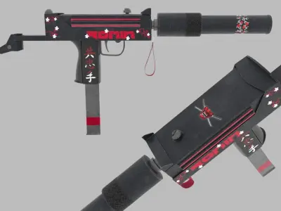 Mac 10 SMG - 3D Model Low-poly 3D model