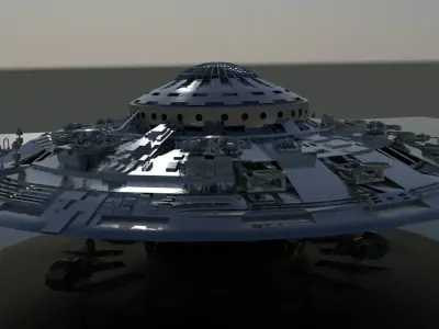 Dieselpunk airship The Walkyria 3D model