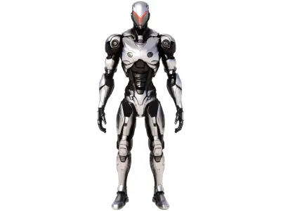 Silver SciFi Combat Robot 3D model