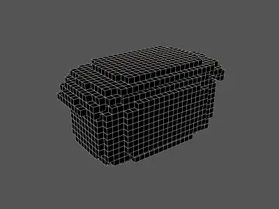 Voxel Salmon Sushi v1 001 Low-poly 3D model