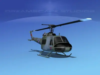 Bell UH-1B Iroquois Canada Army 3D model