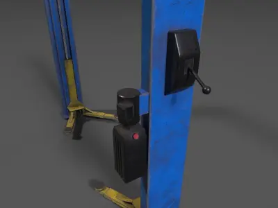 Car Lift Low-poly 3D model
