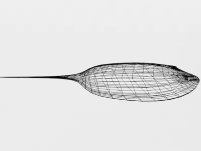 Stingray spotted Low-poly 3D model