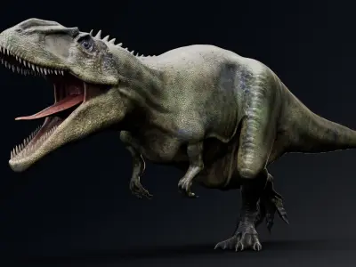 Dinosaur Carcharodontosaurus Low-poly 3D model