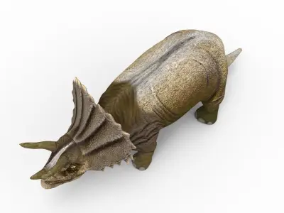 Realistic Triceratops Rigged  Animated 3D Model Low-poly 3D model