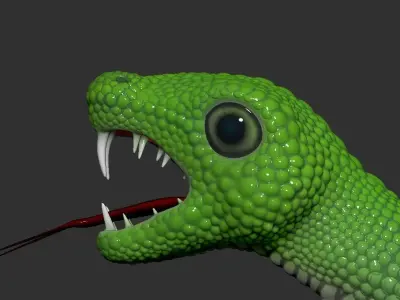 Snake Low-poly 3D model