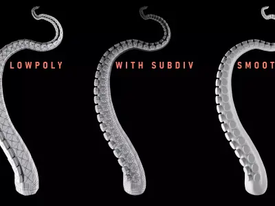 Tentacle Mesh Free 3D model