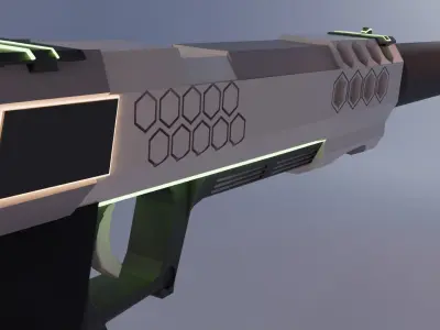 Silenced Pistol - Low Poly Free low-poly 3D model