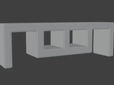 TV Bench Free 3D model
