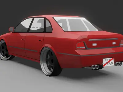 Nissan President G50 JS Free low-poly 3D model