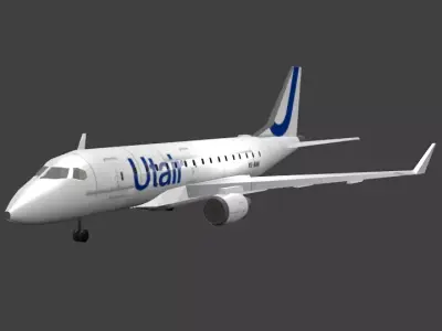 Embraer E170 Low-poly 3D model