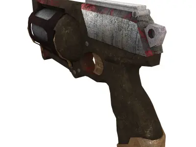 Steampunk Shotgun 2 Low-poly 3D model