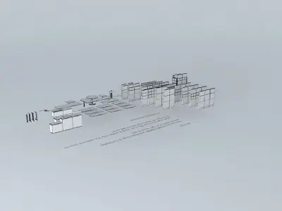 OFFICE WORKSTATION DYNAMIC COMPONENTS Free 3D model