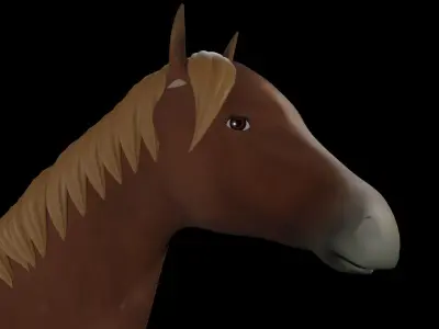 Horse 3D model Free low-poly 3D model
