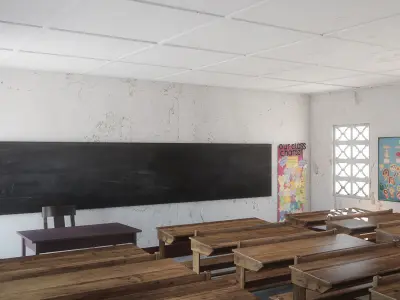 African Primary School Architecture Uganda Classroom V1 3D model