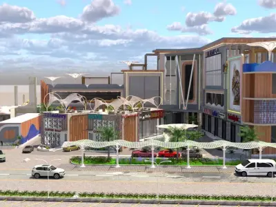 Commercial Warehouse and Retail Complex A32 DWG SketchUp 3D model