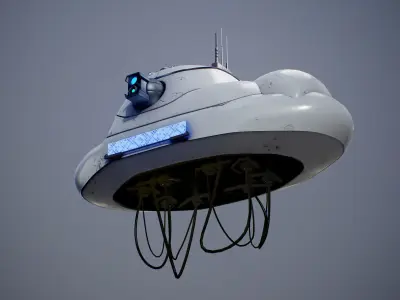 Data Collector Drone Low-poly 3D model