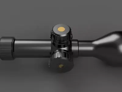 Optical scope X20 power 3D model