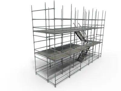 Scaffolding Low-poly 3D model