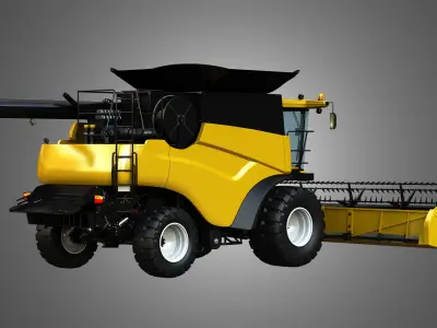 NH - CR 9070 Combine Harvester - With Grain Harvester Head 3D model