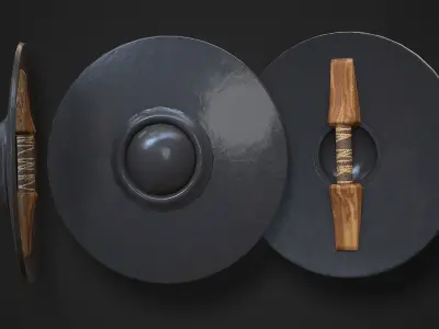 Round Shield03 Low-poly 3D model