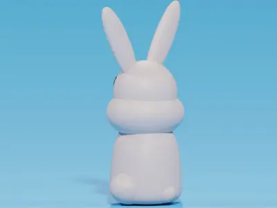 Cartoon Cute Bunny Rabbit 3D model