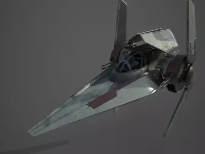 V-wing starfighter 3D model