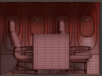 collection airplane chair 3 colors  3D model