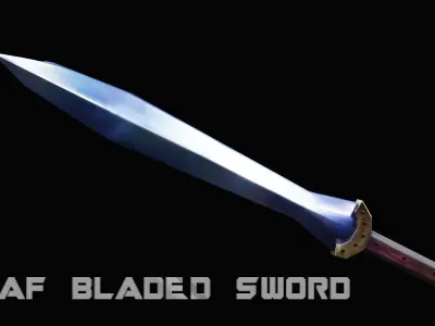 Leaf - Bladed Sword Low-poly 3D model