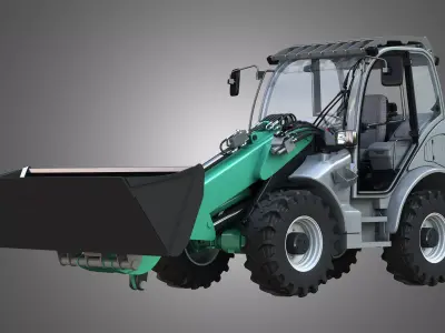 Loader KL80-8T with Universal Bucket - Front Loader 3D model